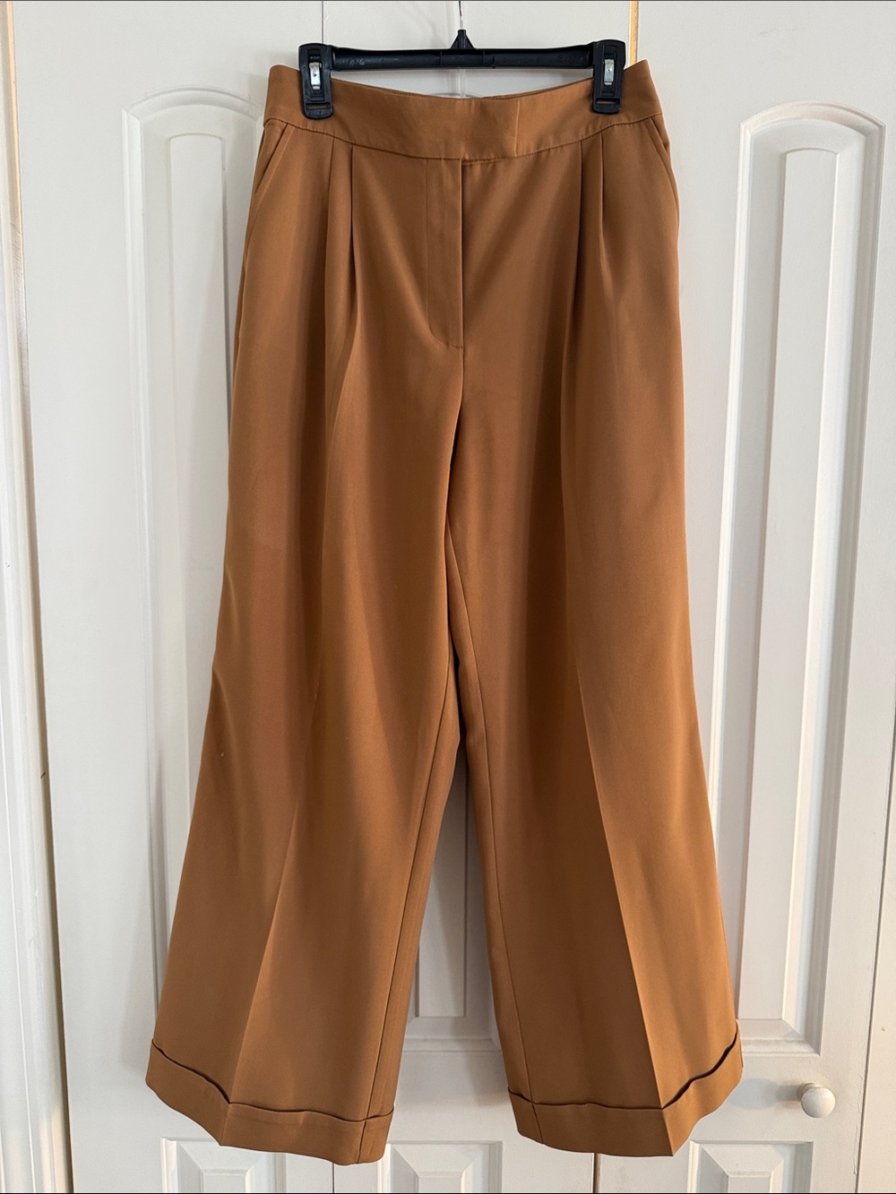 Zara Camel Wide-leg Trousers